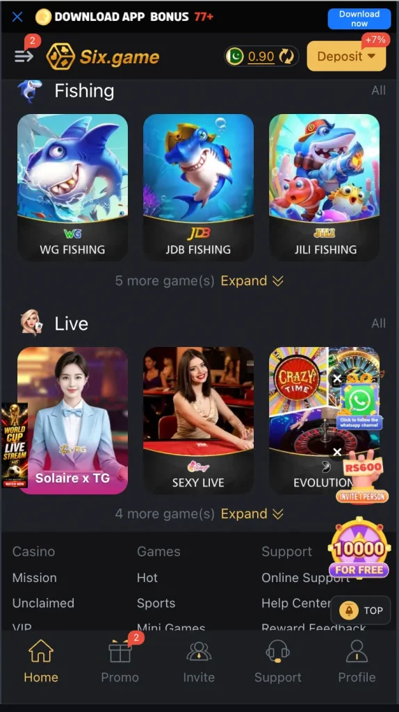 mini games in six games